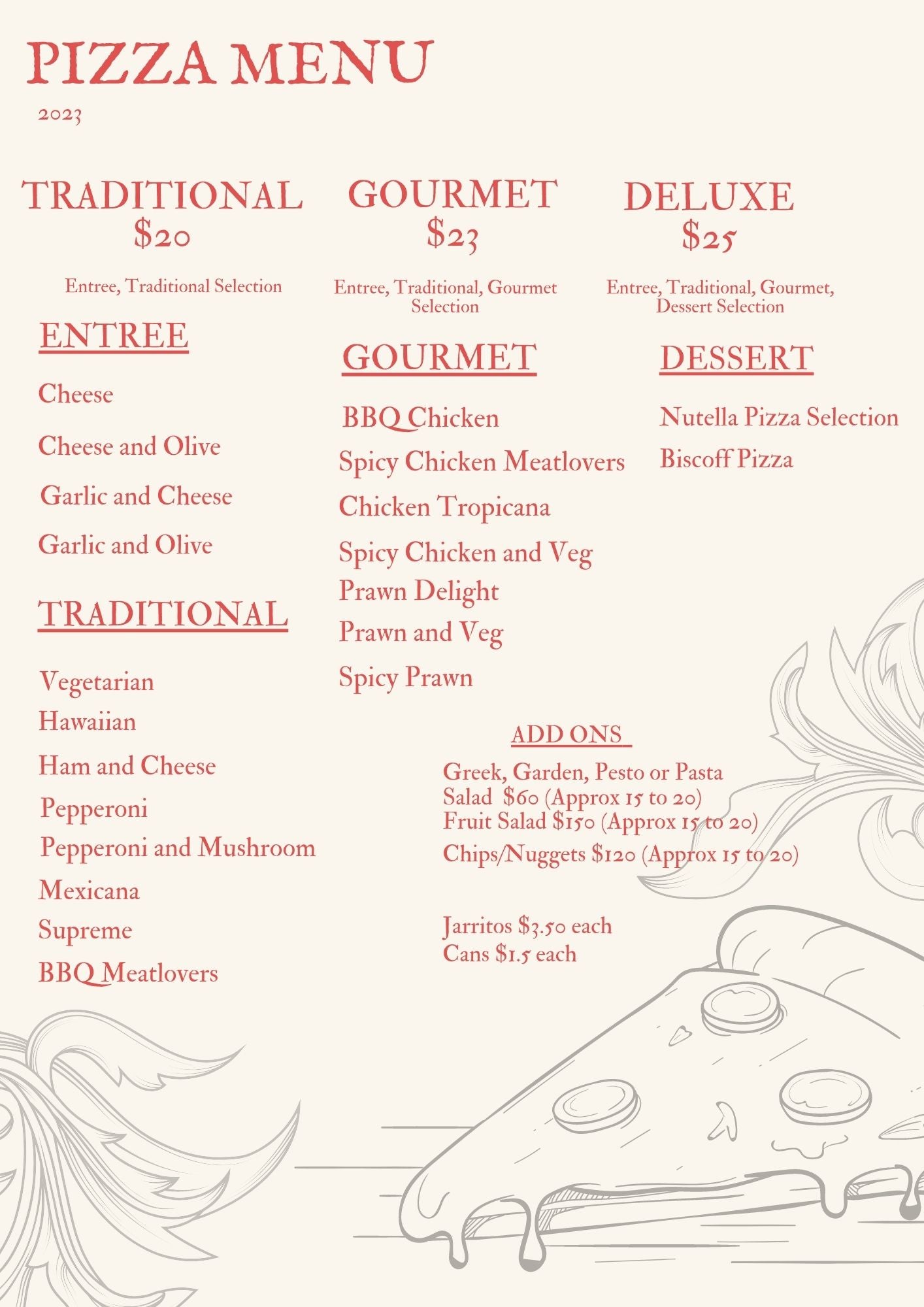 Mobile Pizza Catering ($Per Person)