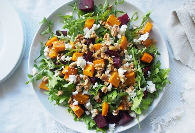 Roast Beetroot and Pumpkin Salad with Walnuts (15 Serves)