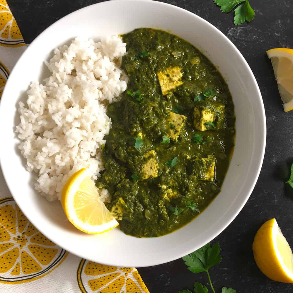 Palak Paneer with Basmati Rice (15 Serves)